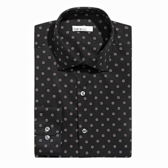 Bar III - Men's Slim Fit Medallion Dress Shirt - Picture 12 of 12